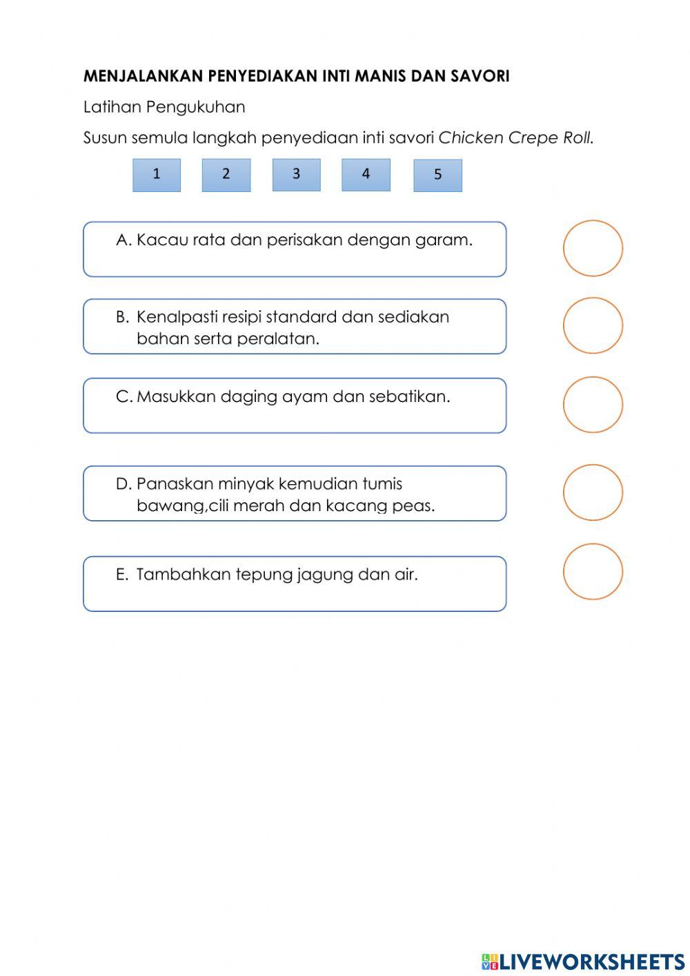Penyediaan Inti Savori