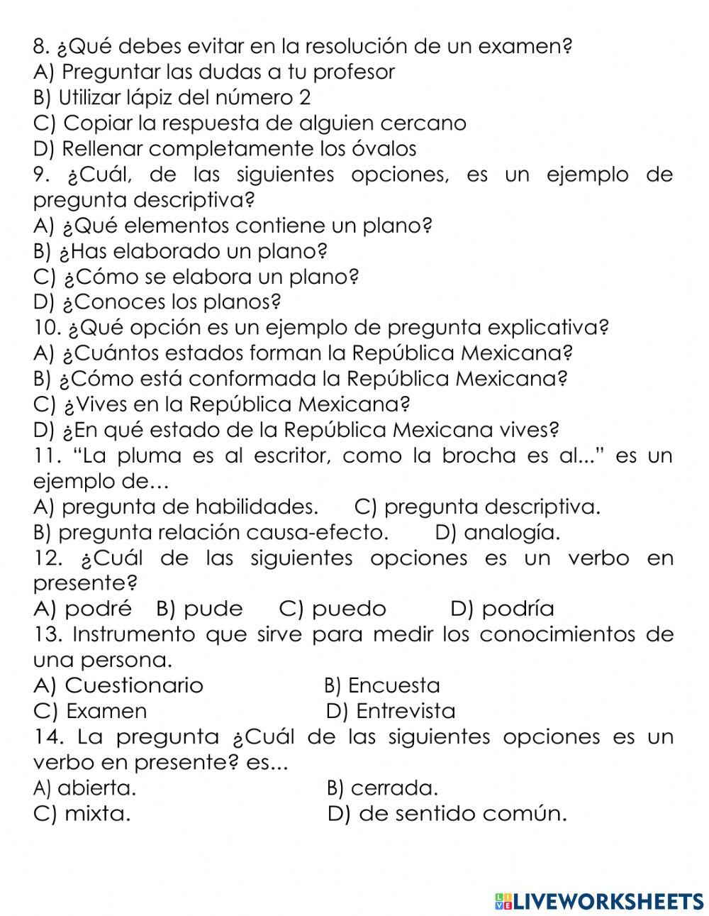 Gia examen septiembre español