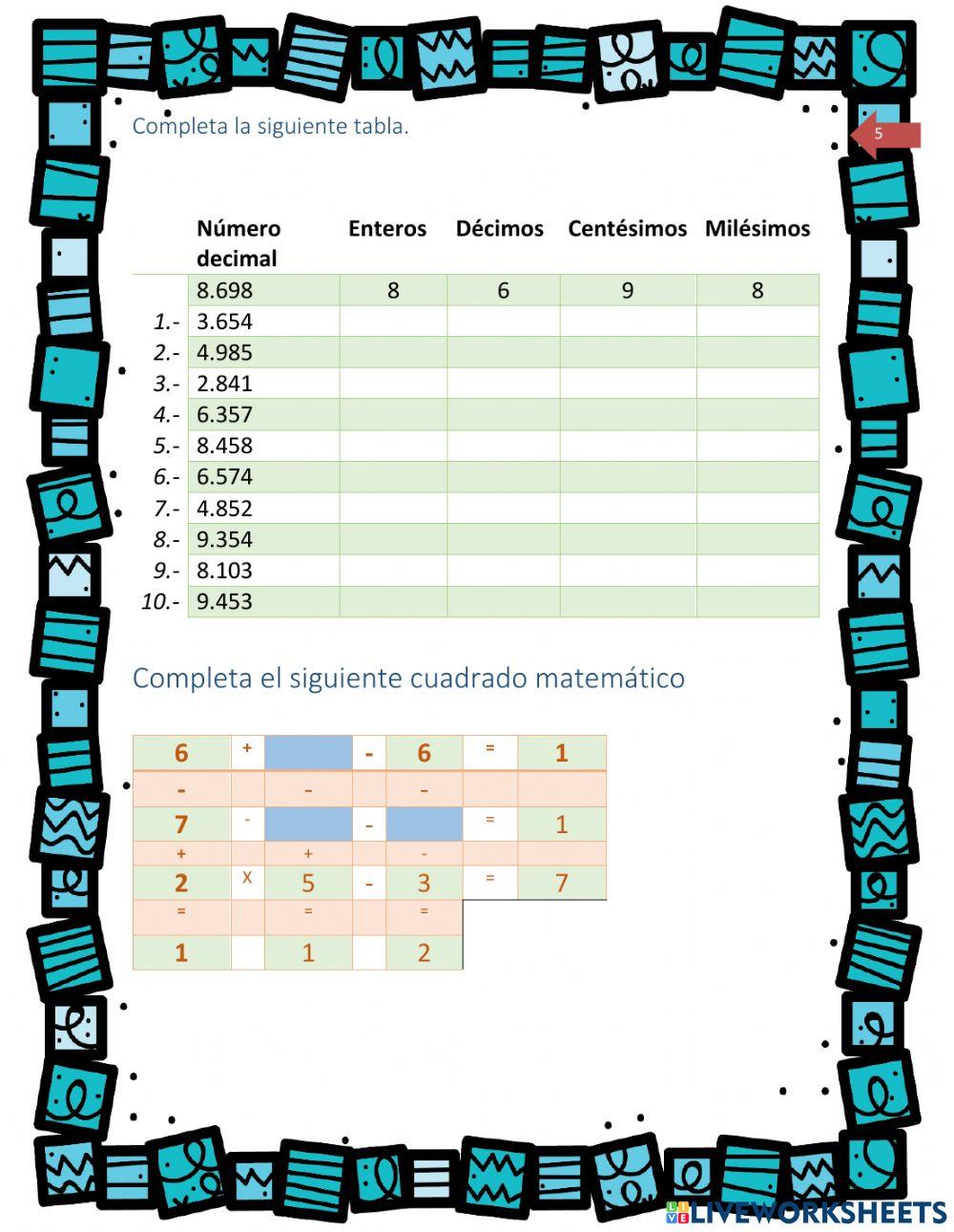005-Completa la siguiente tabla