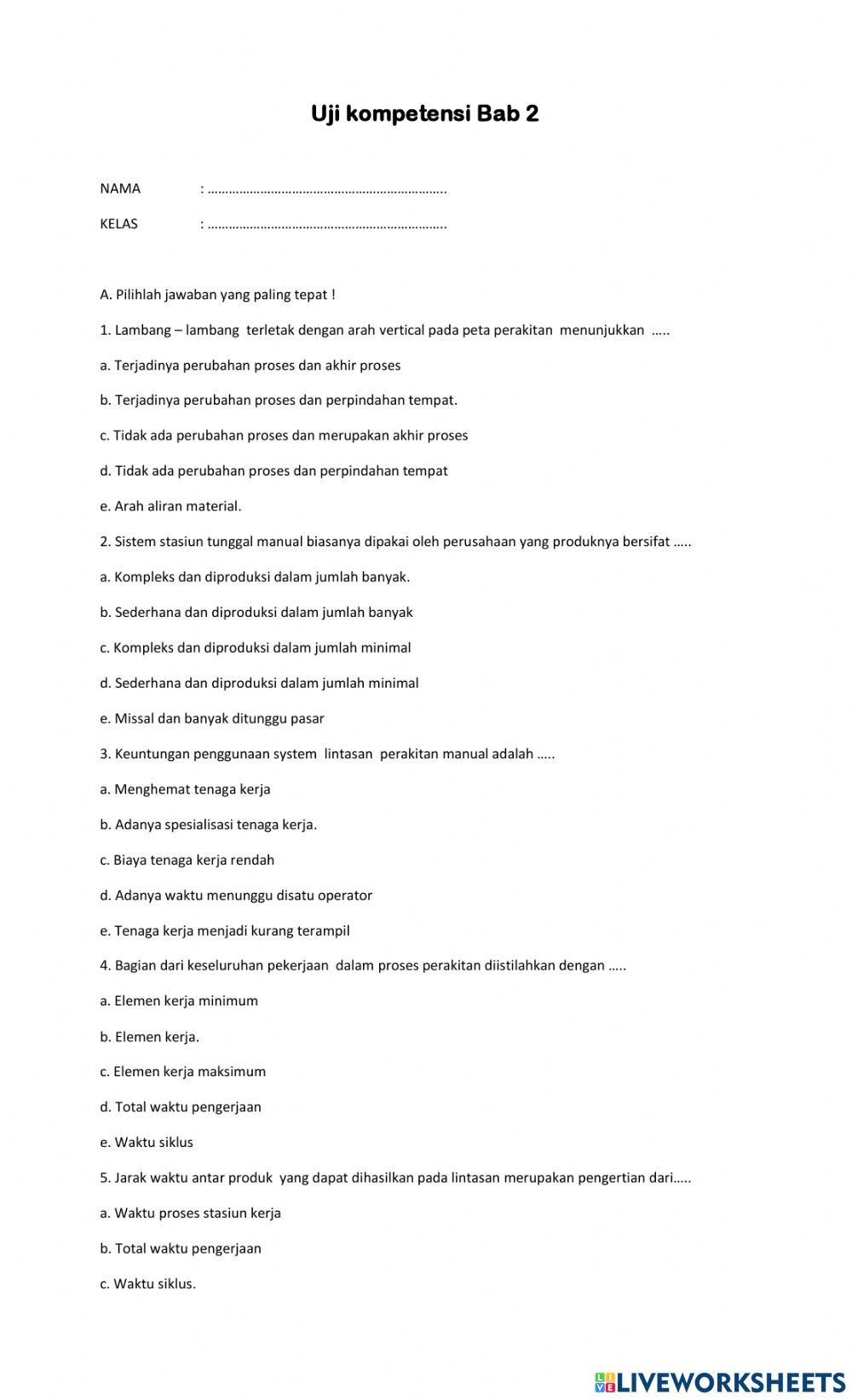 Ulangan harian bab 2