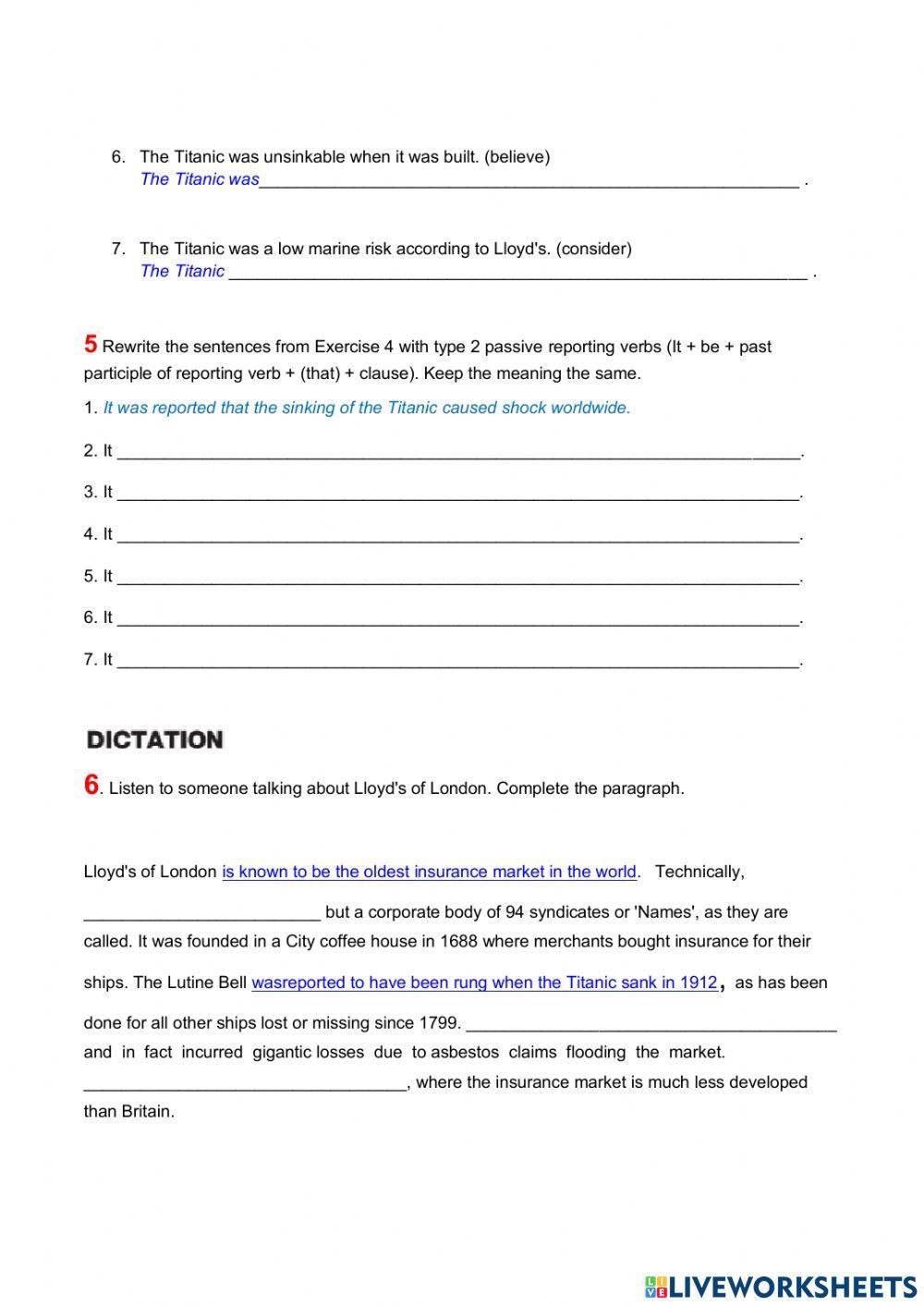 Passive Reporting Verbs