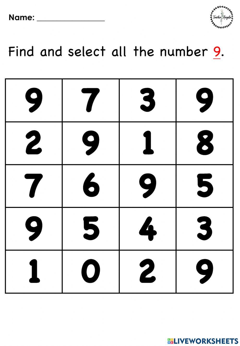 Find the number 9