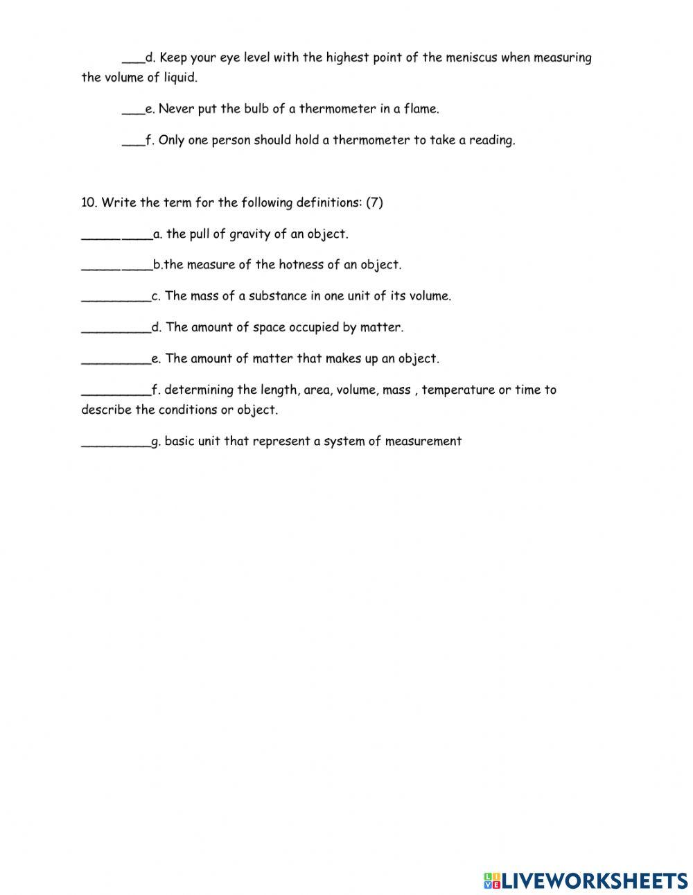 Review 2 General Science Textbook