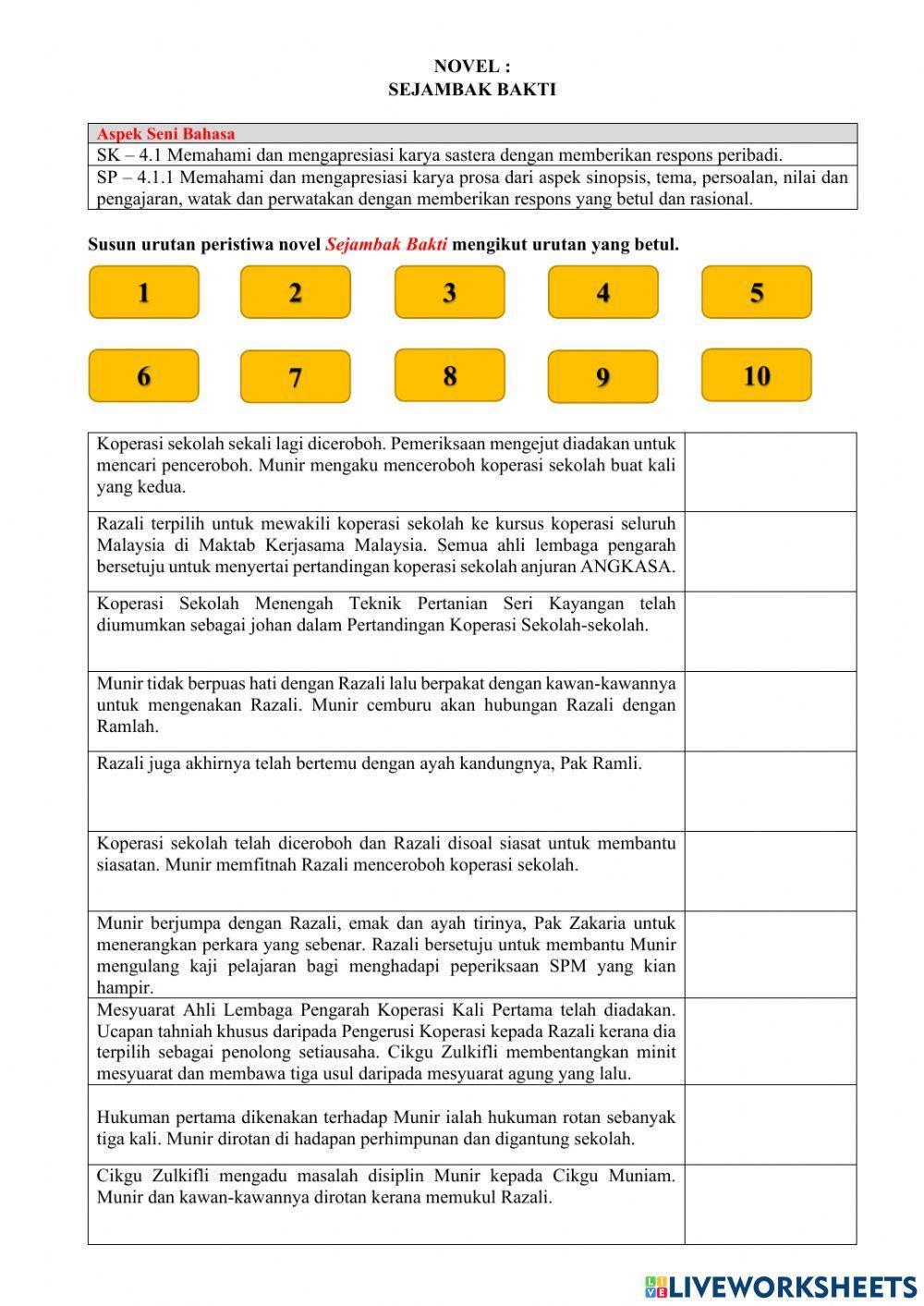 Sinopsis sejambak bakti