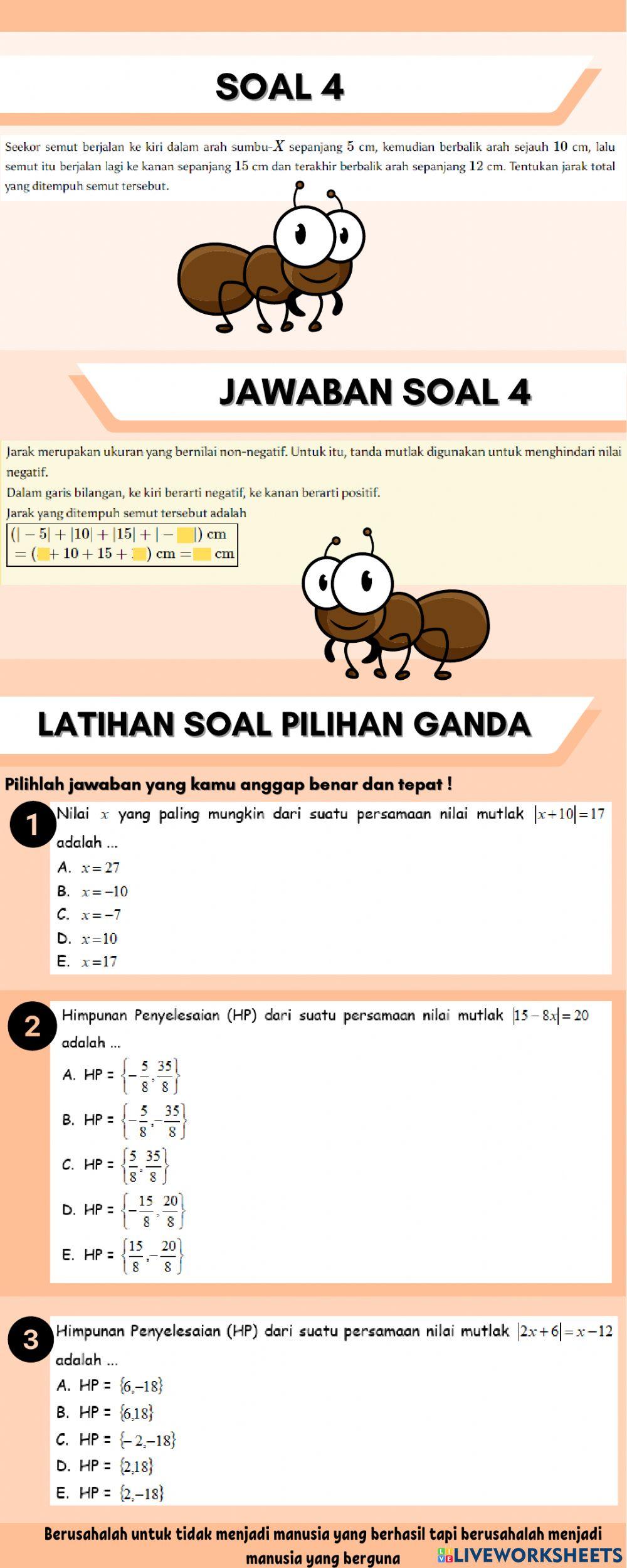 Penerapan Konsep Nilai Mutlak dalam Kehidupan Sehari hari