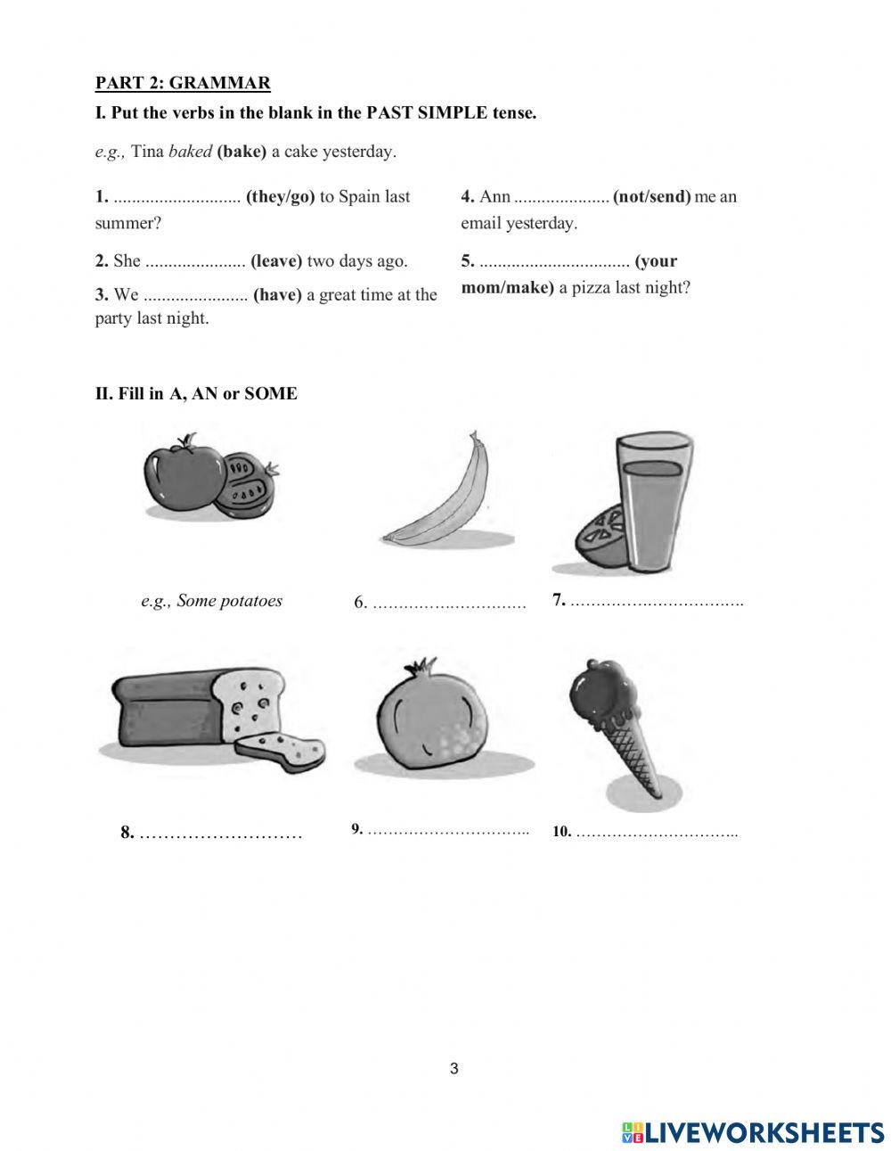 DS - Access 1 - Test 4 Vocab + Gr