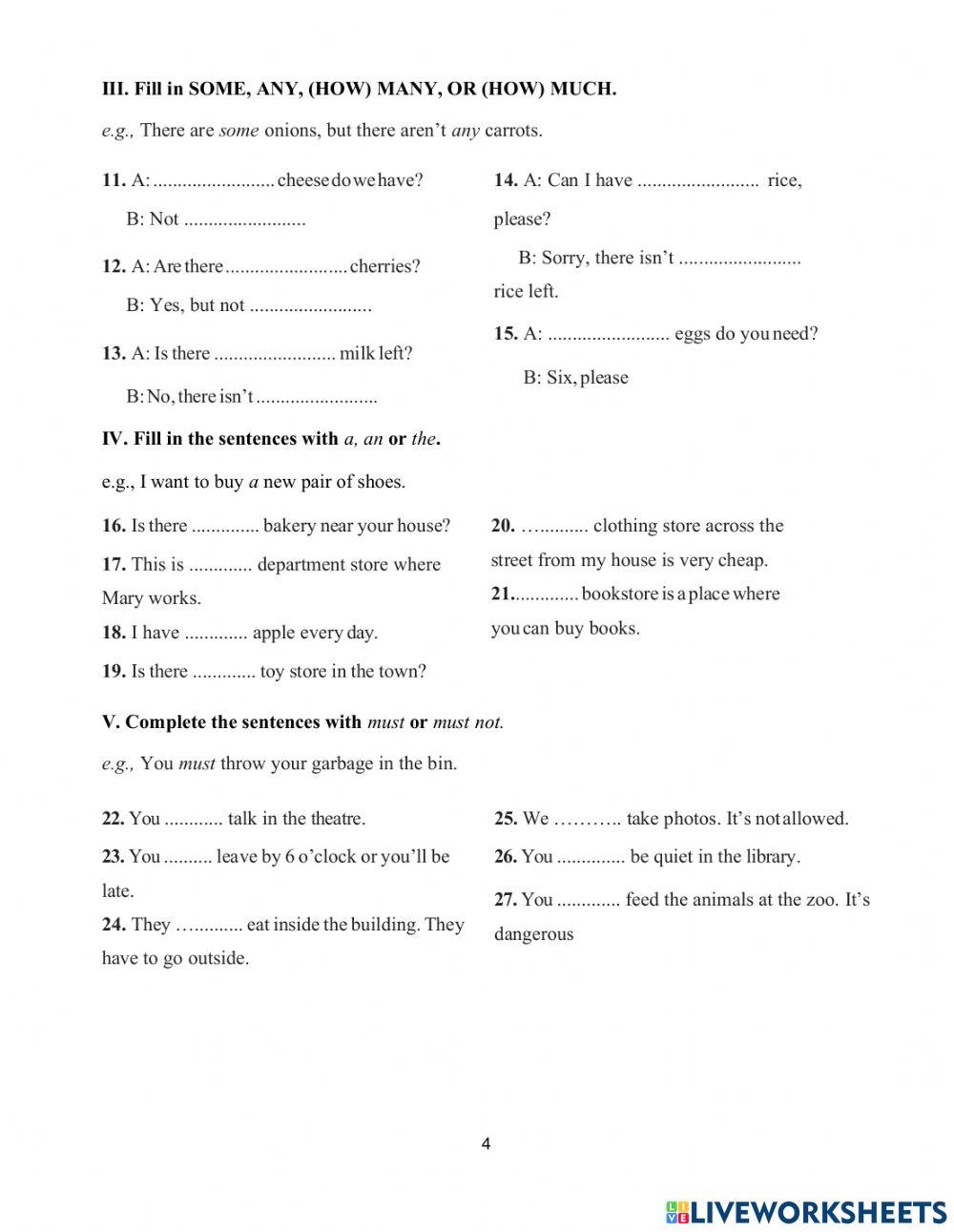 DS - Access 1 - Test 4 Vocab + Gr