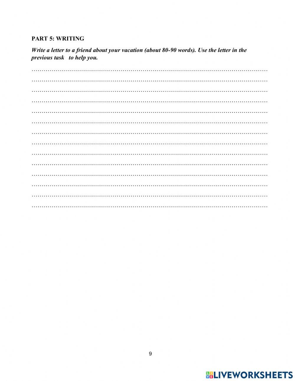 DS - Access 1 - Test 4 writing