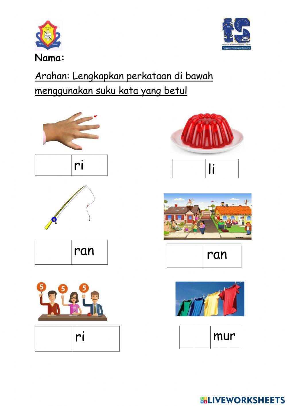 Suku kata kv (ja, ji, ju, je, je, jo)