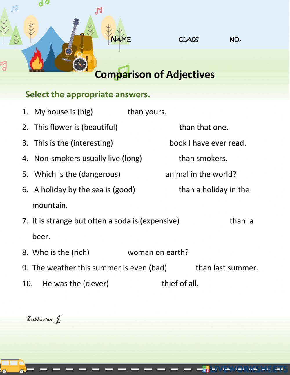 Comparision of Adjectives
