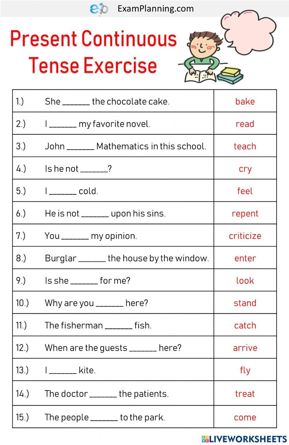 Present Continuous tense