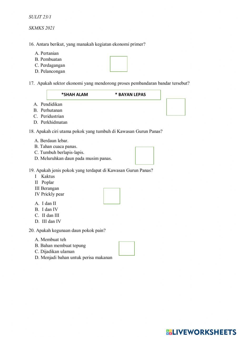 Ujian pengesanan pdpr geografi