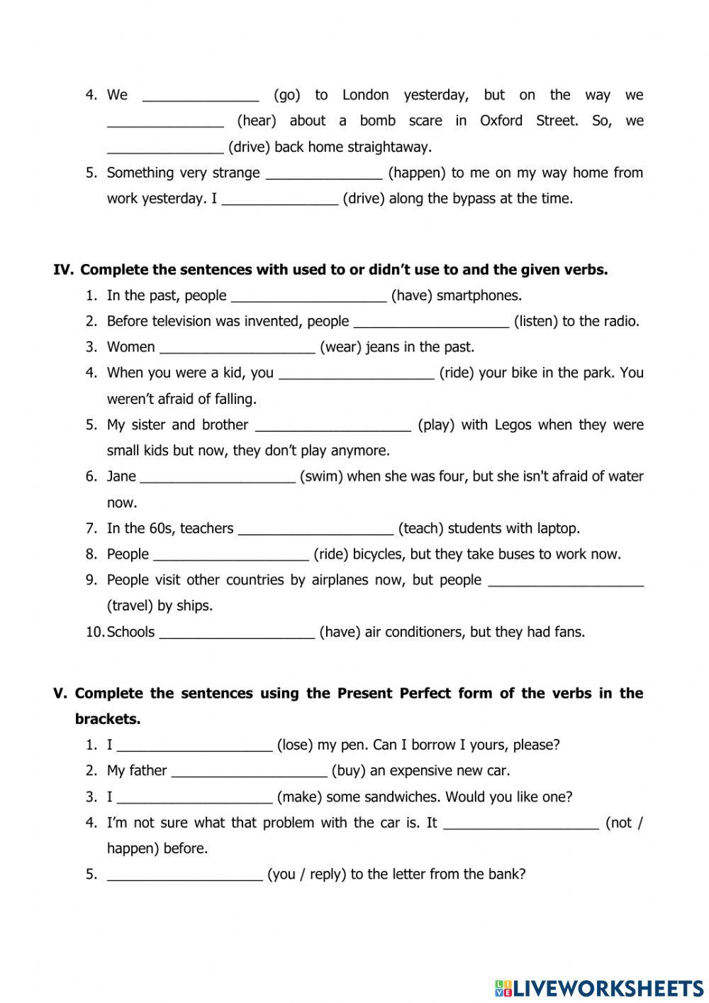 Grammar Review | Thiha Soe | Live Worksheets