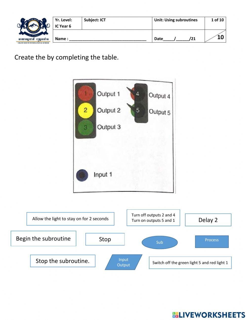 Using subroutines