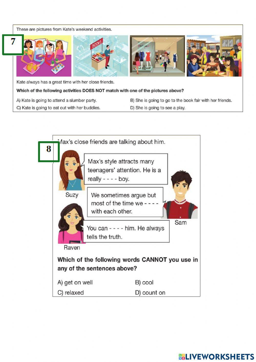 8. sinif 1. üni̇te deneme