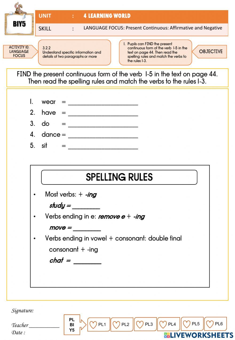 Unit 4 Learning World