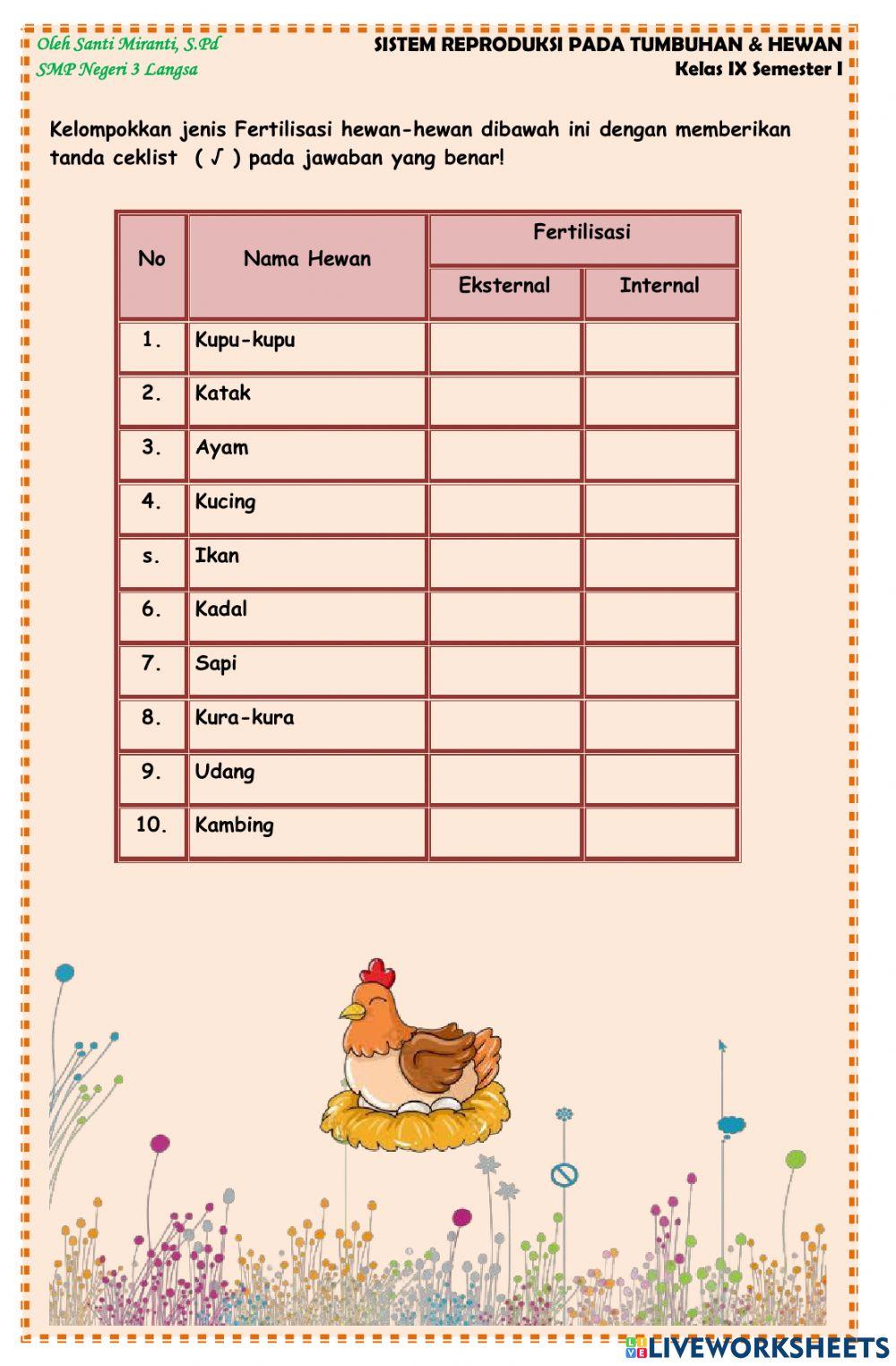 Sistem Reproduksi pada Hewan