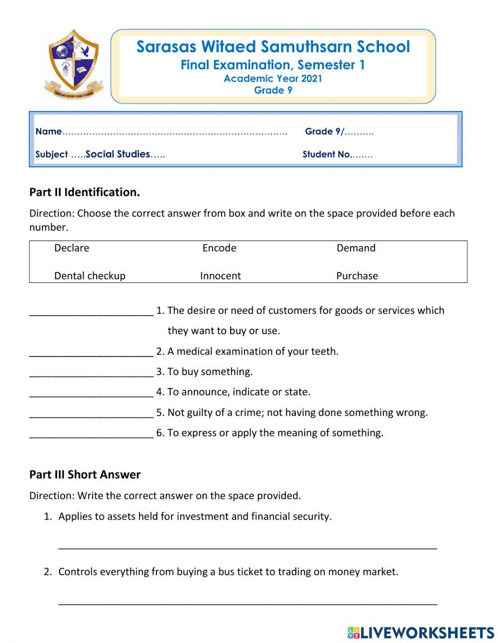 Social Studies Grade 9 Pdf