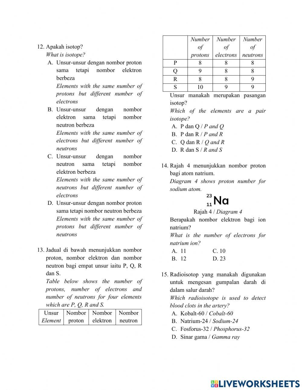 Latihan Topikal Sains T4 Bab 8