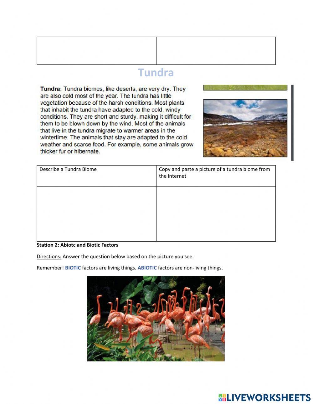 Sept 29-30 All about Biomes Stations