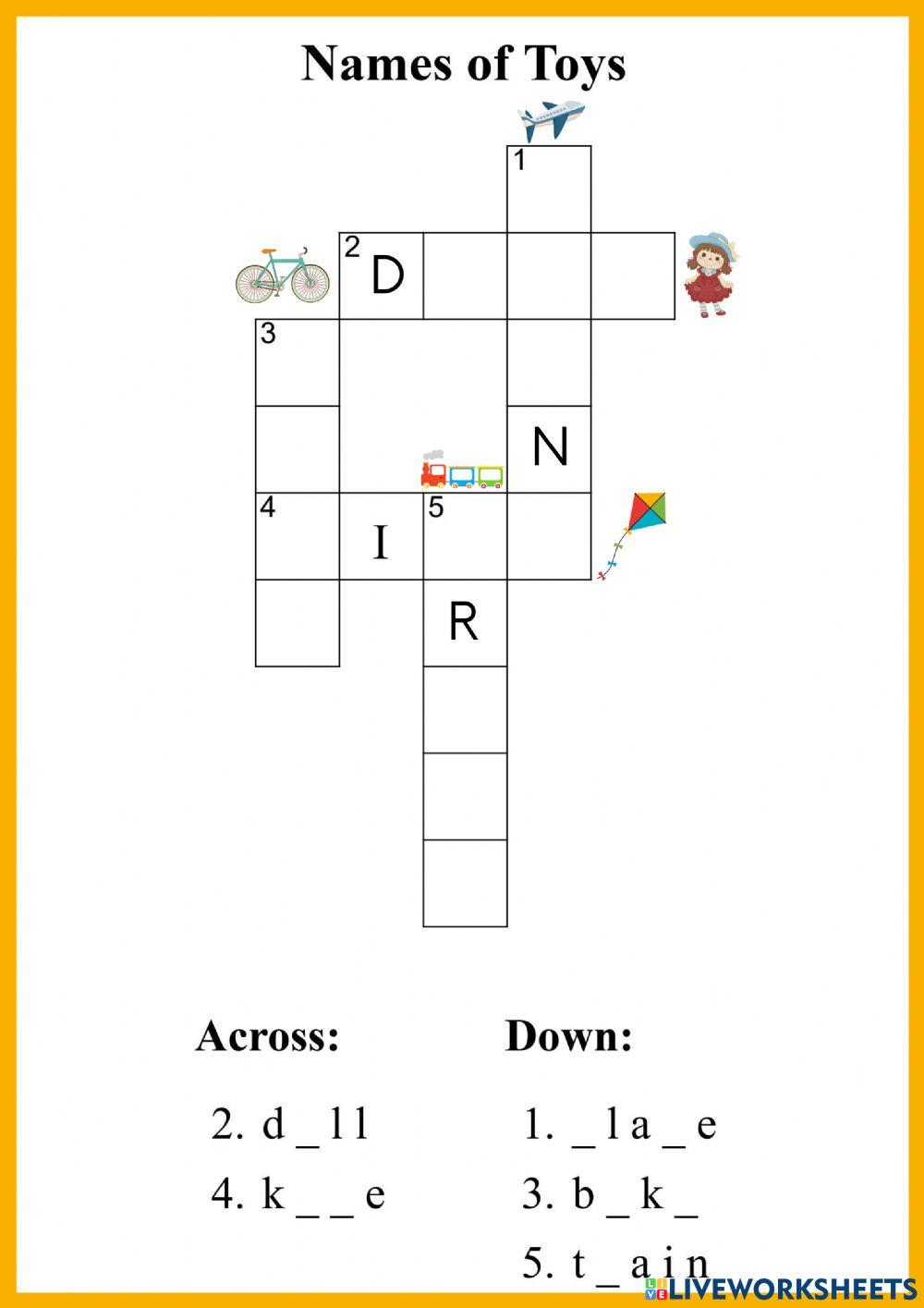 Crossword Puzzle 1429358 Miss Tiqahh Live Worksheets
