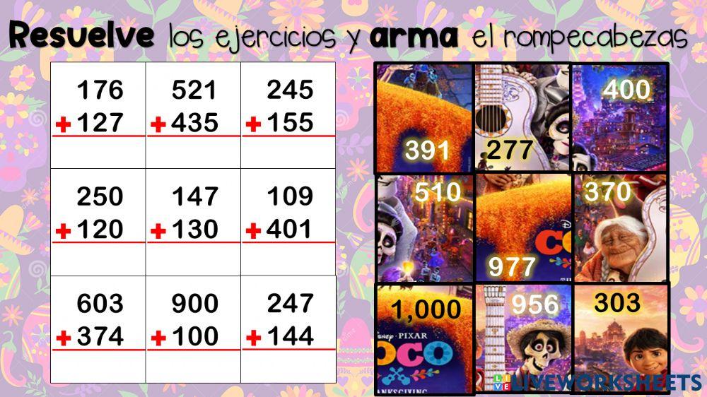 Juego Suma- Matemáticas XV Juego Suma- Matemáticas XV