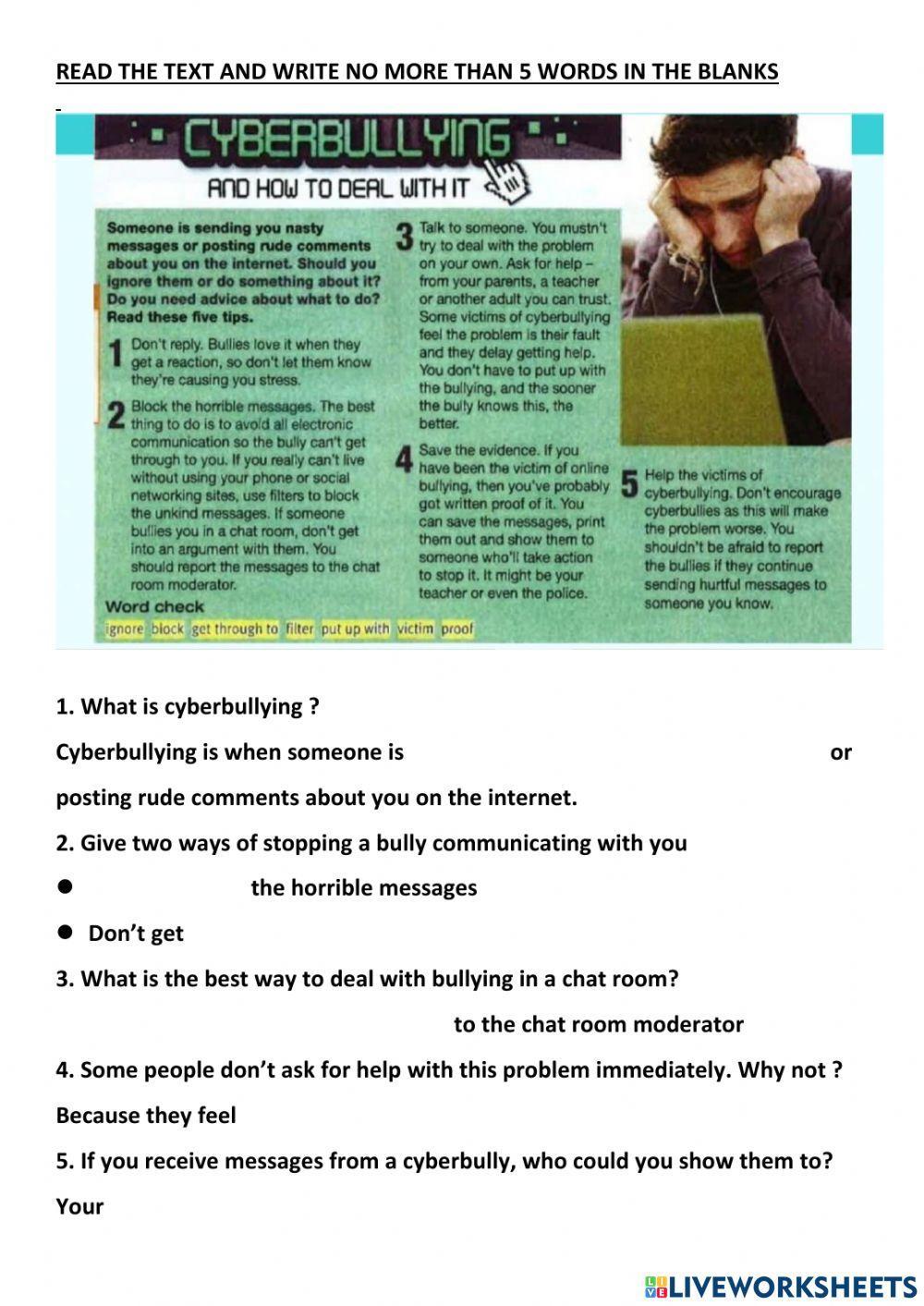 PULSE 2Unit 9 cyberbullying pg95