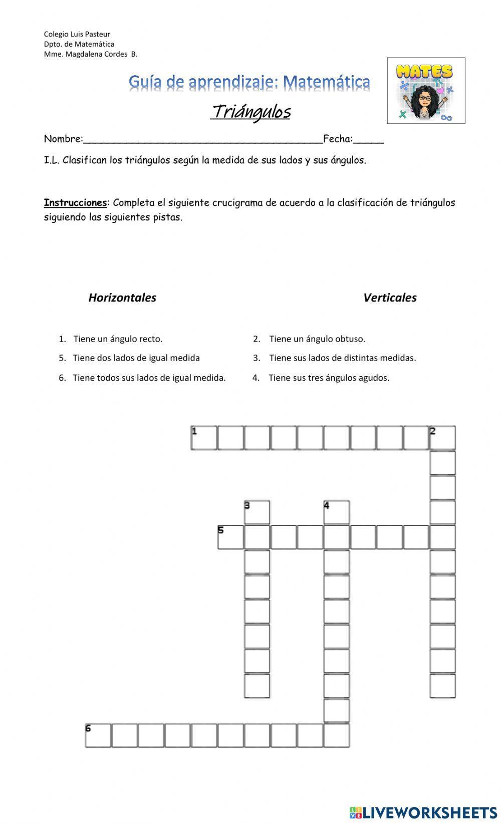 Clasificación de triángulos