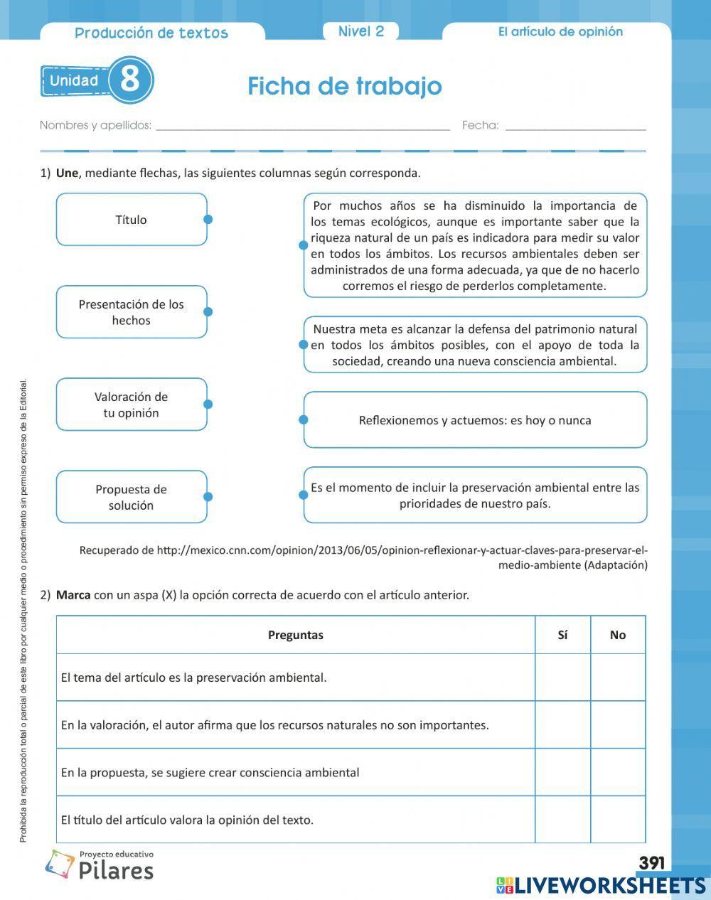 Artículo de opinión
