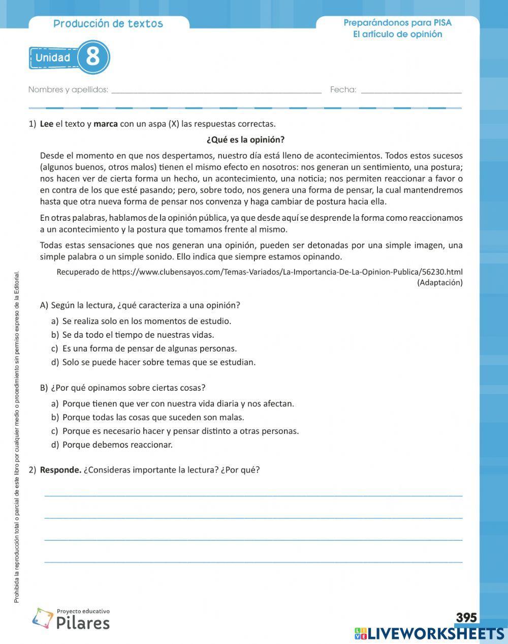 Artículo de opinión