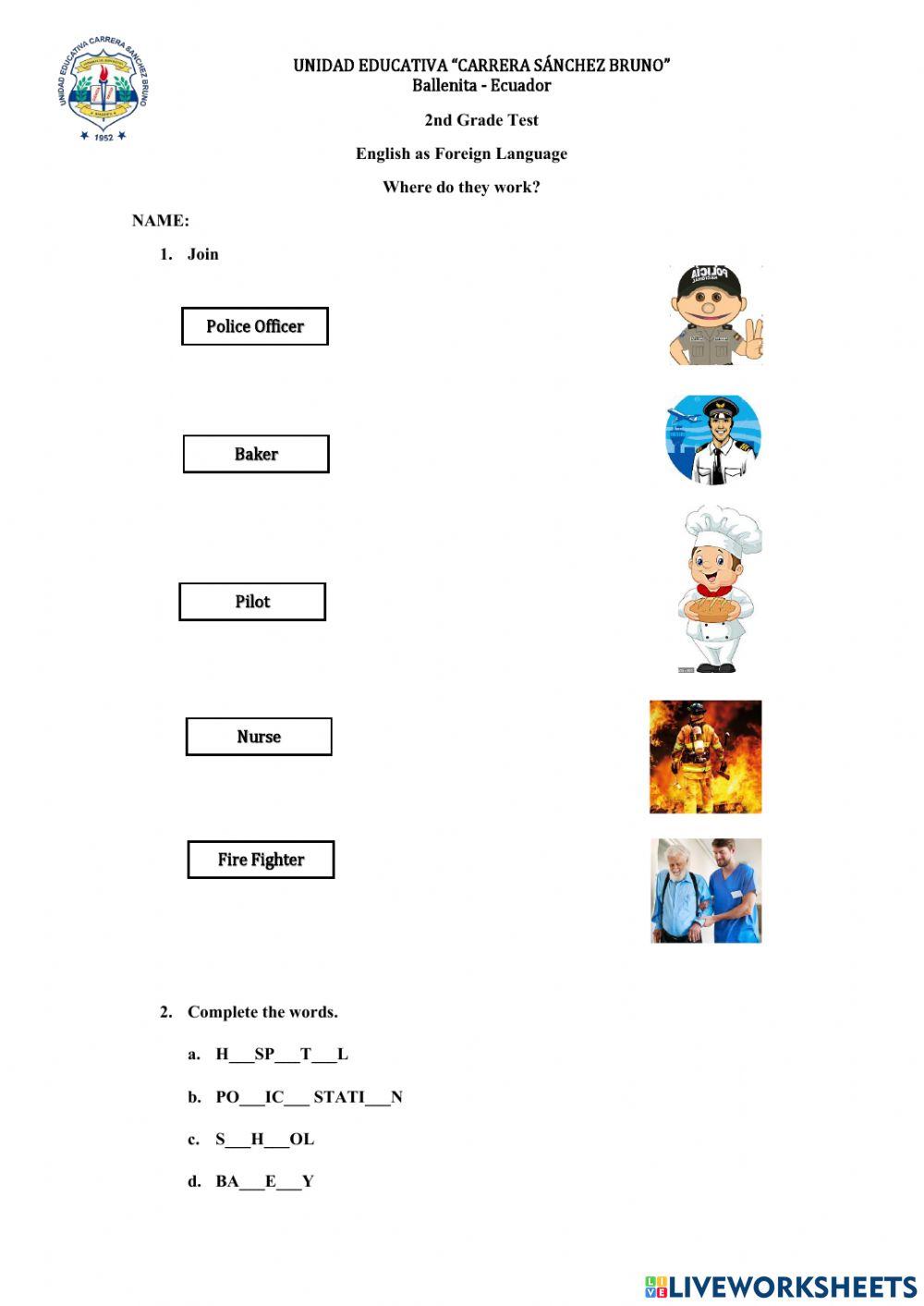 Professions - where do they work?