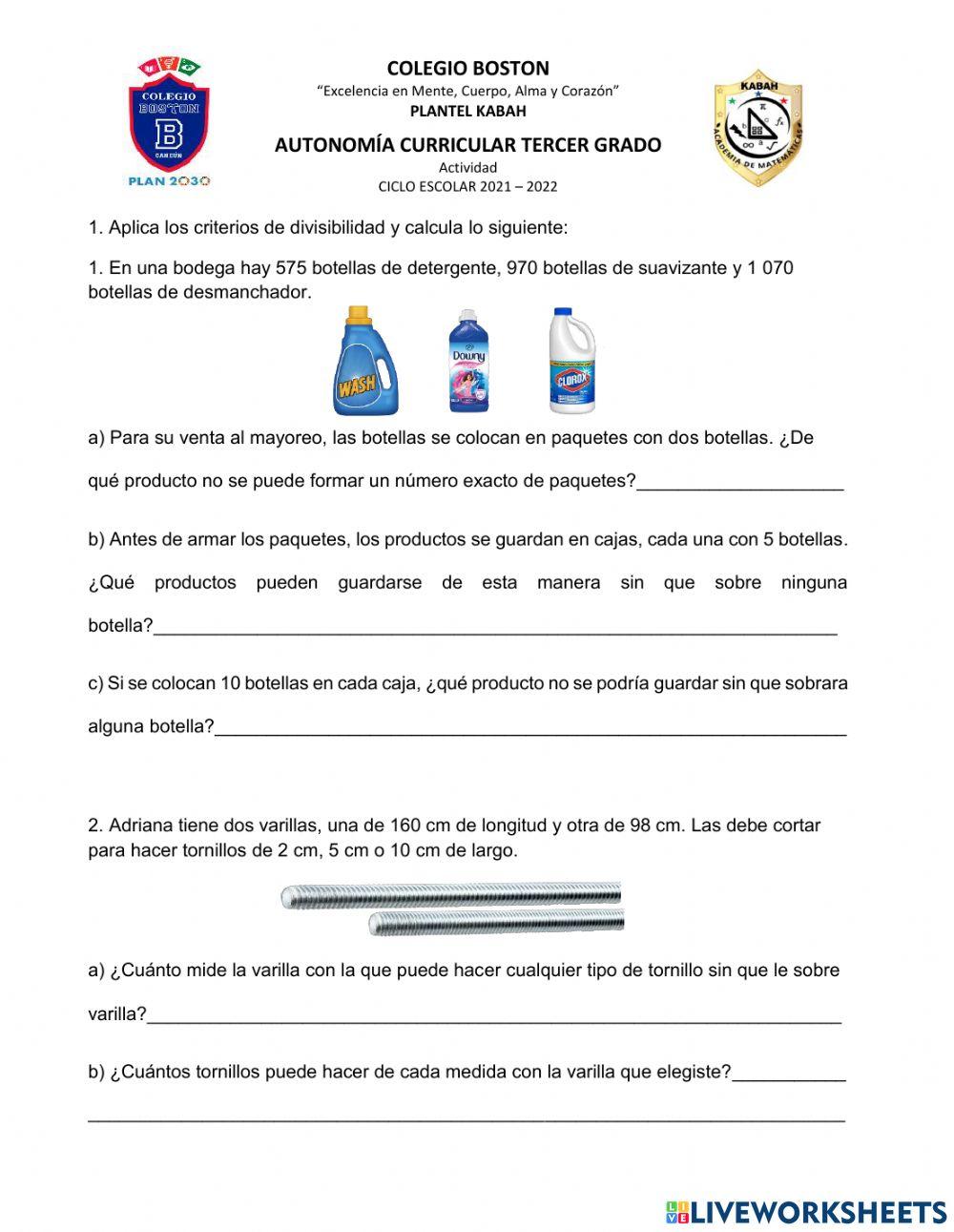 Criterios de divisibilidad