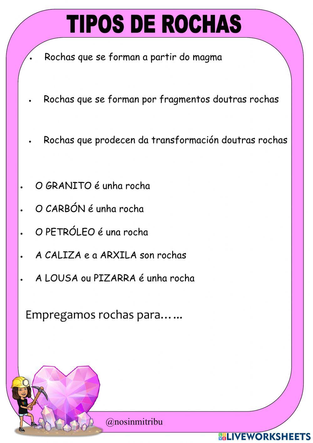 Tipos de rochas