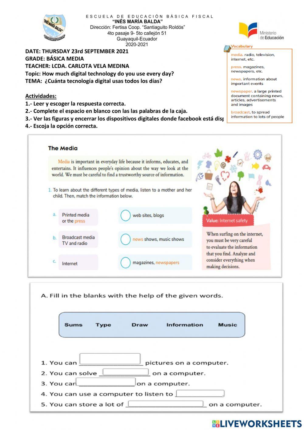 Refuerzo academico proyecto 3 basica media