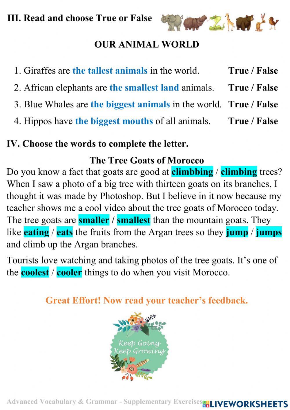 Comparison of short adjectives