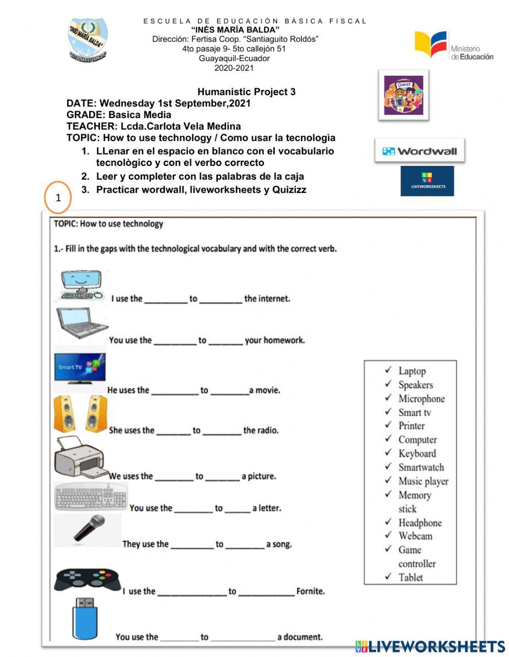 Refuerzo academico proyecto 3 basica media