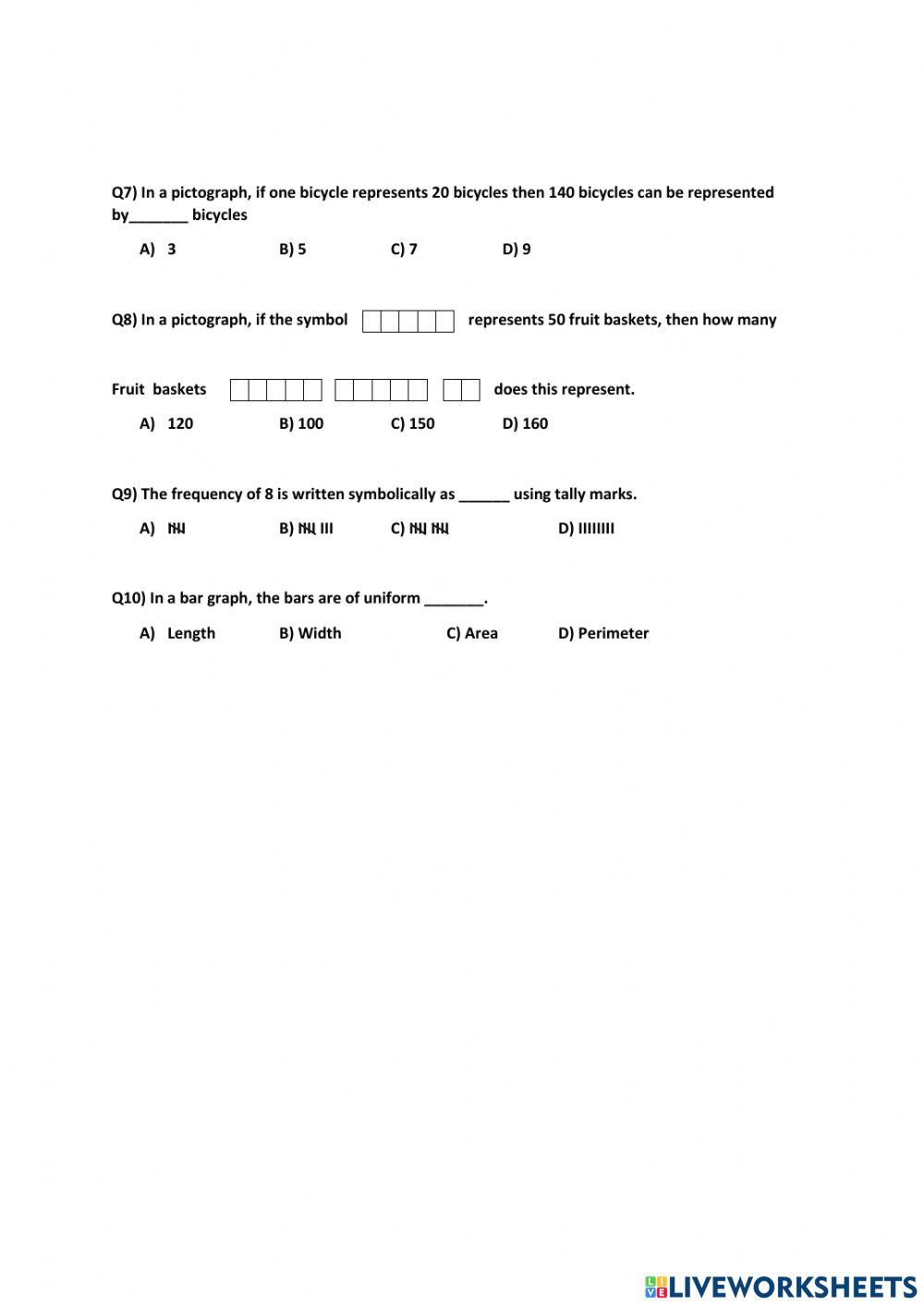 Multiple choice questions