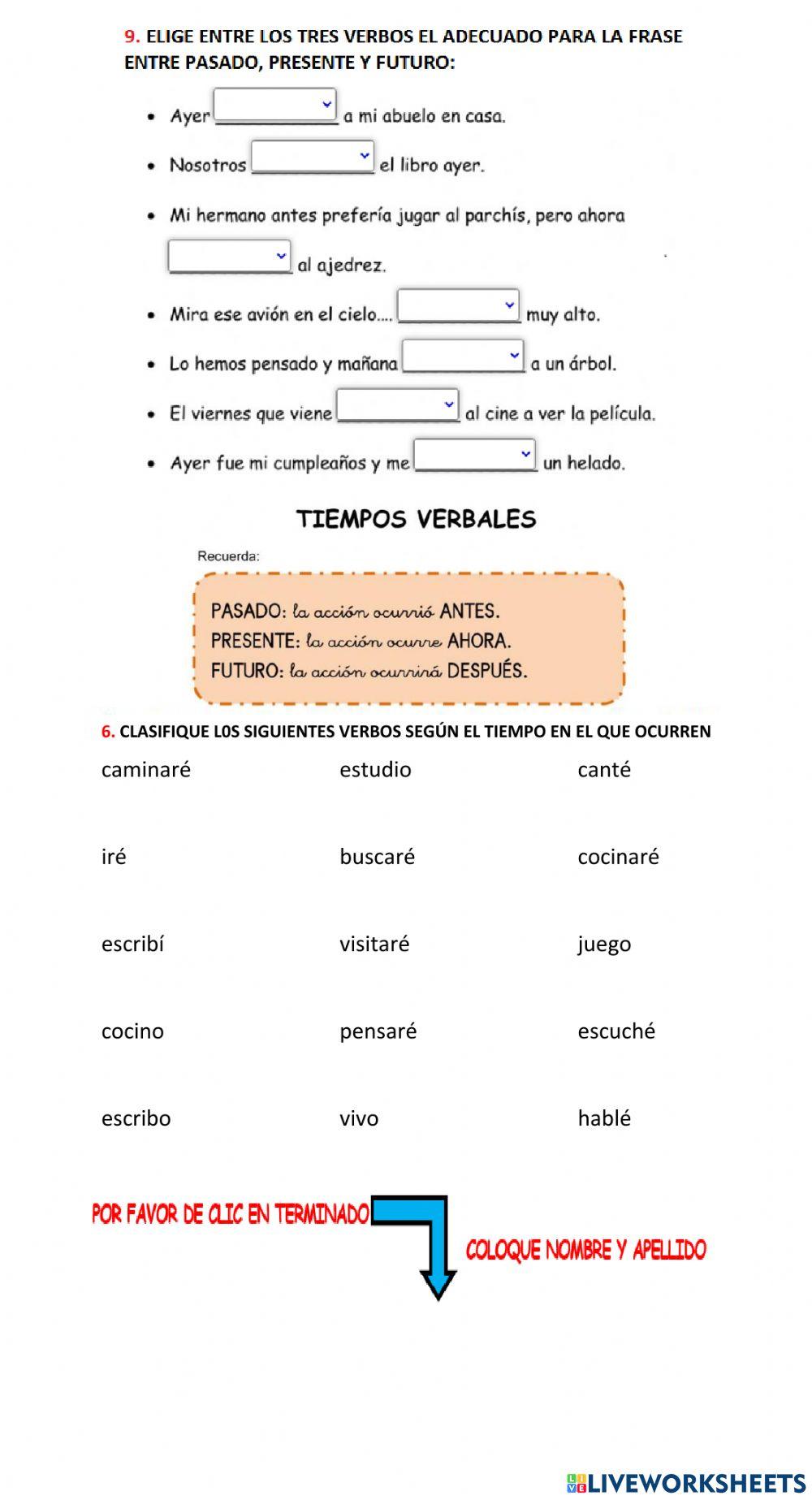 Evaluacion de lengua castellana