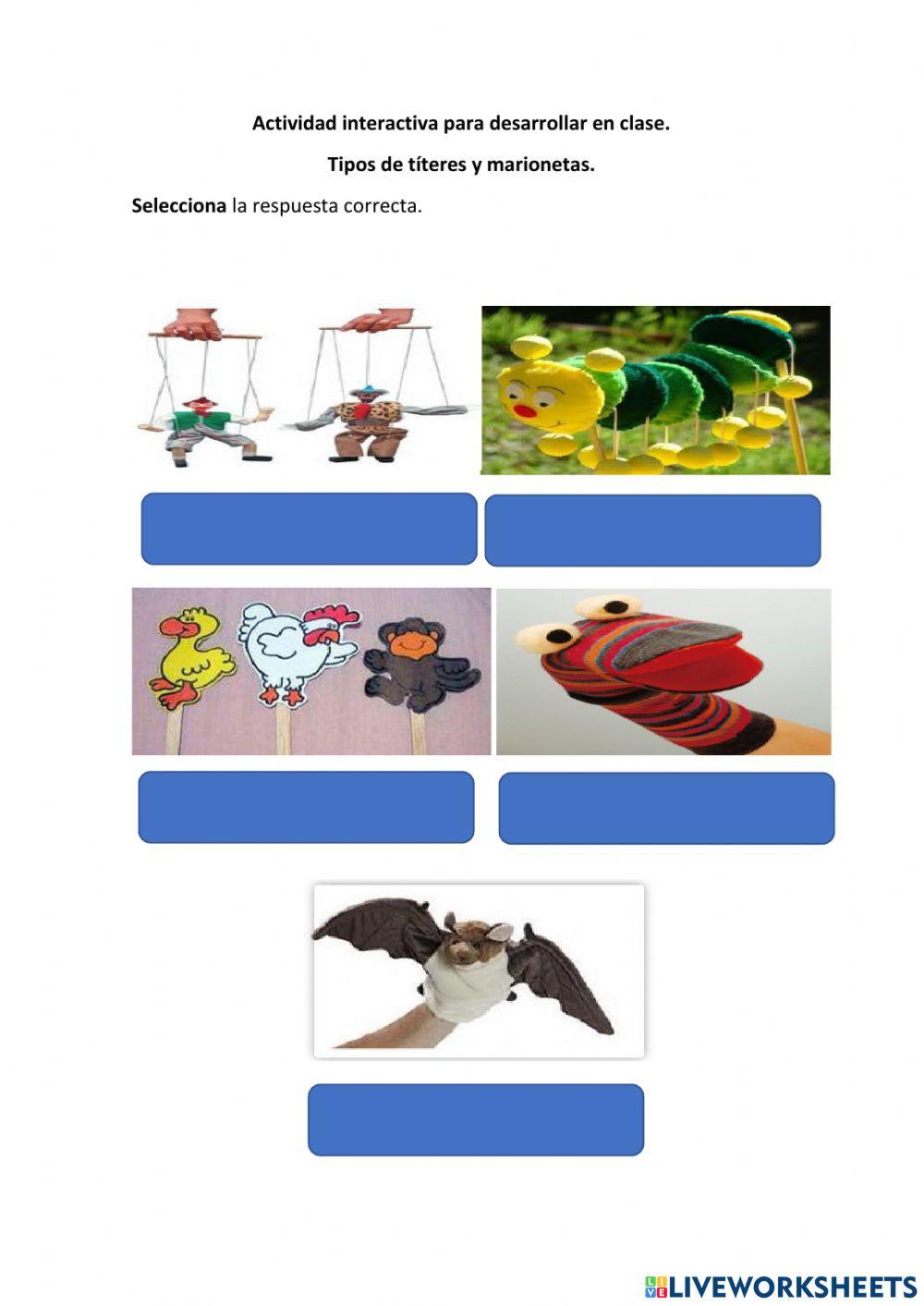 Tipos de títeres y marionetas