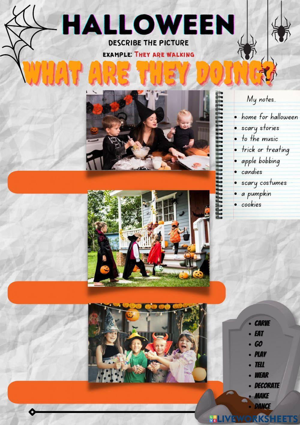 Halloween - Writing actions