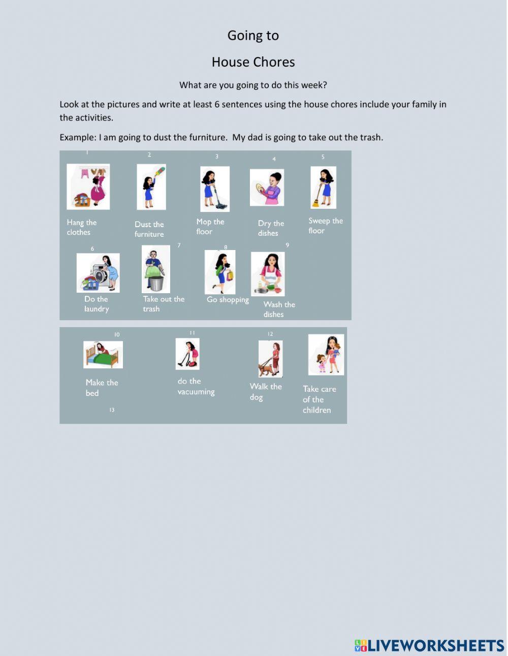 Going to speaking and writing chores