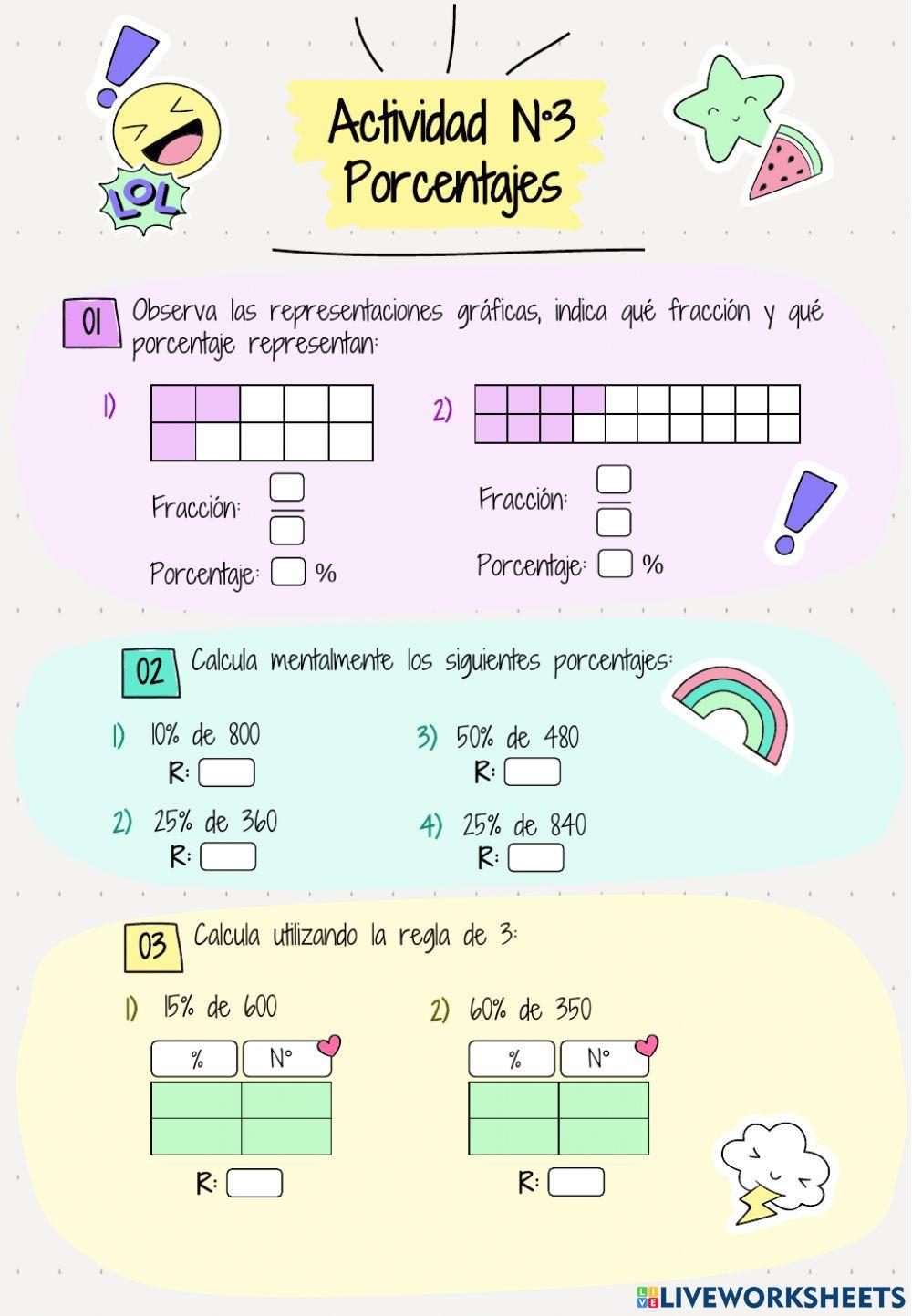 Actividad N°3: Porcentaje