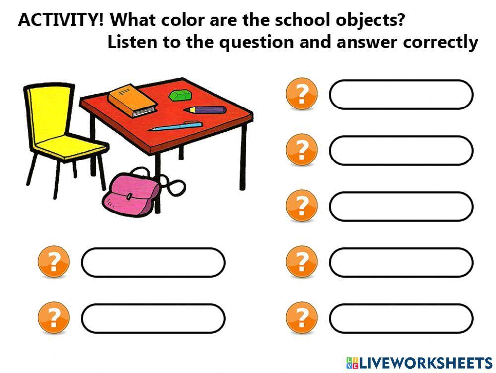 What color is the school object?