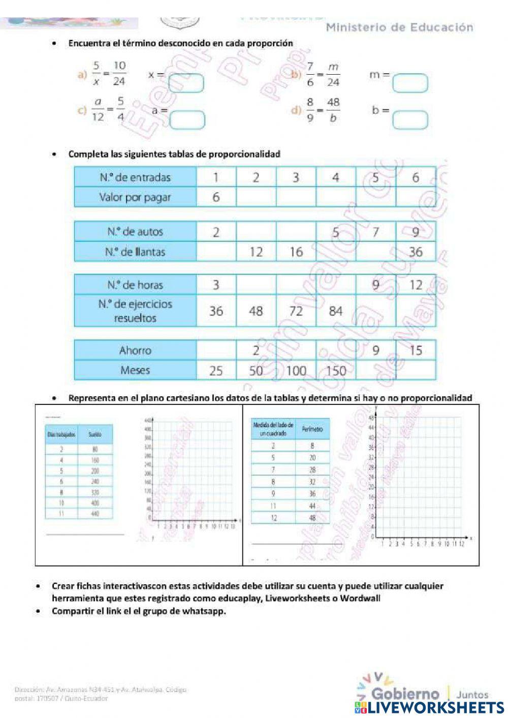 Razones y proporciones