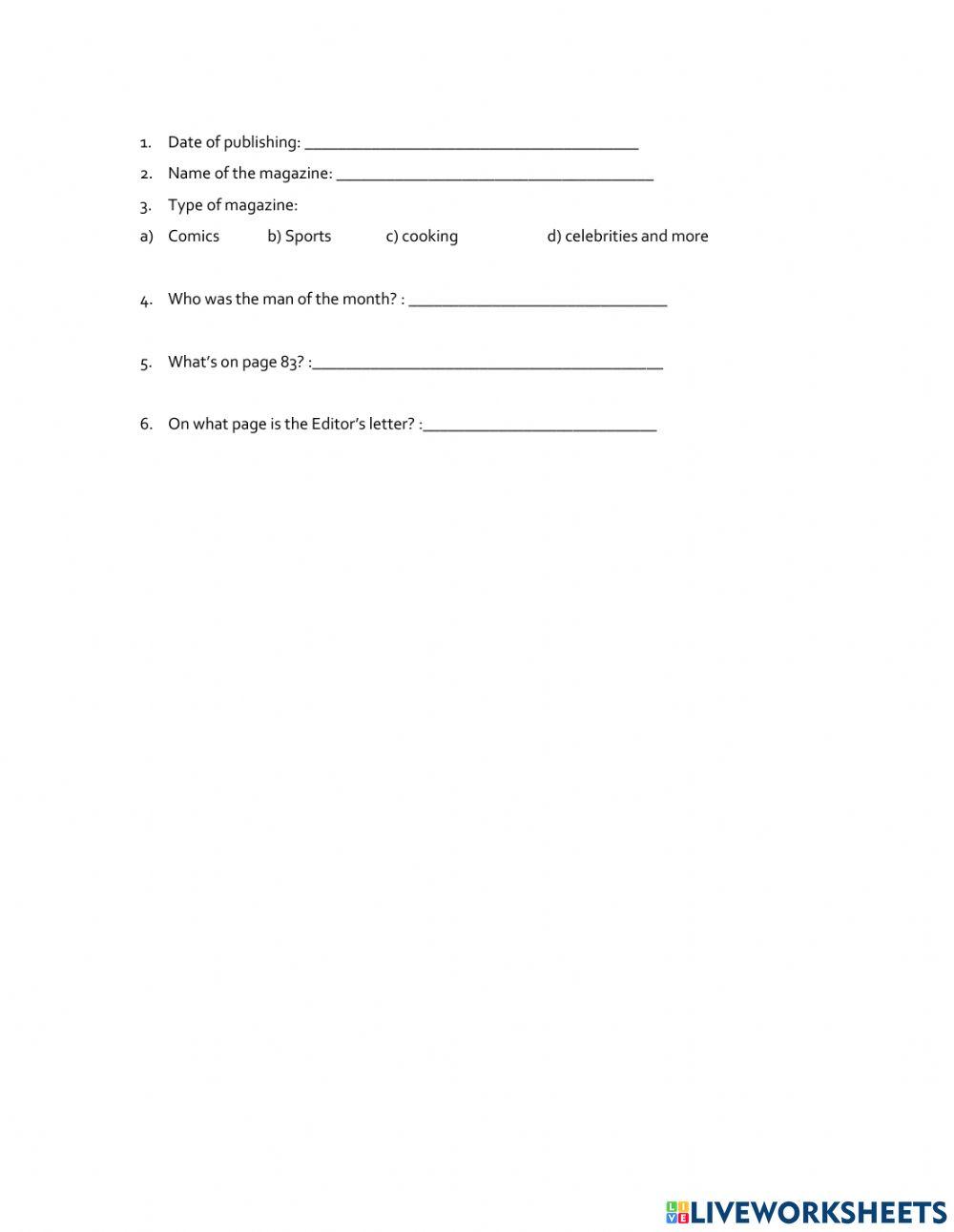 Scanning tables of contents