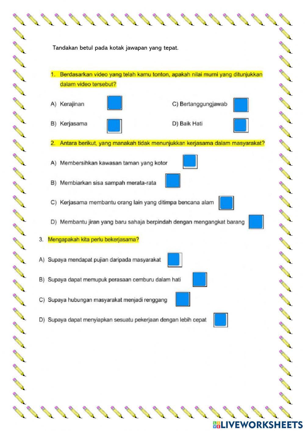 Amalan Kerjasama, Kebaikan Bersama.