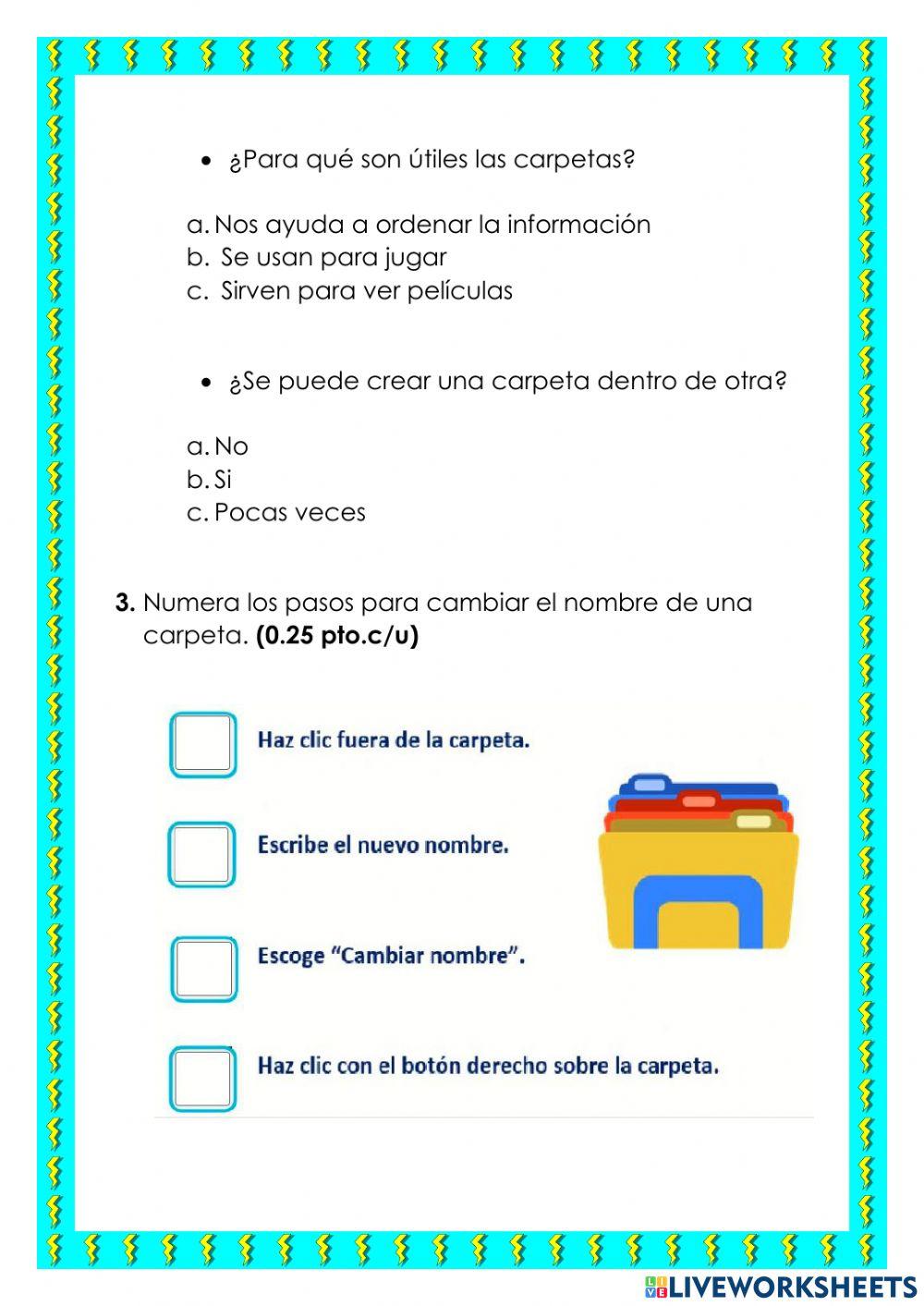 Carpetas, dispositivos, archivos Carpetas, dispositivos, archivos