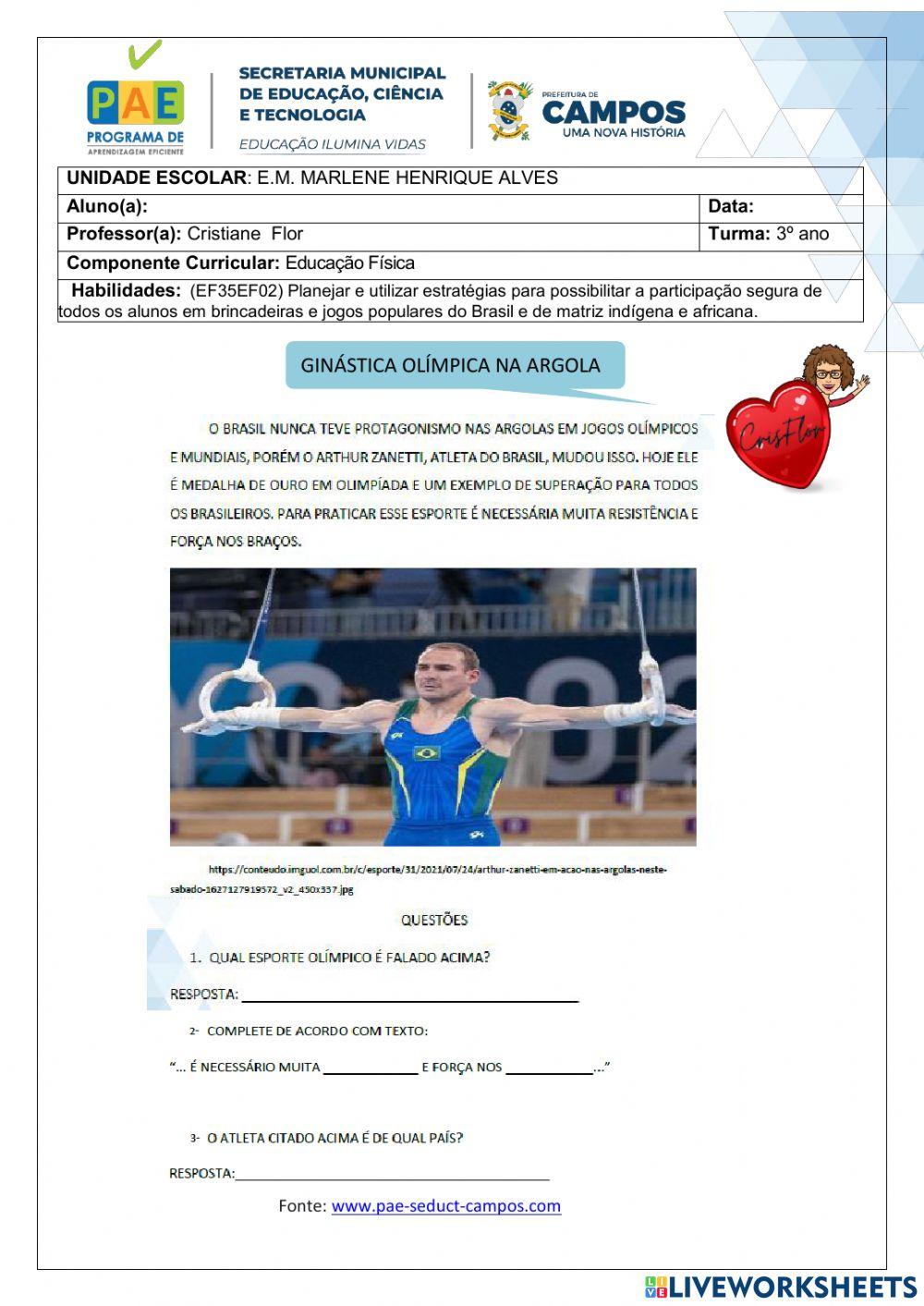 Ginástica Olímpica na Argola