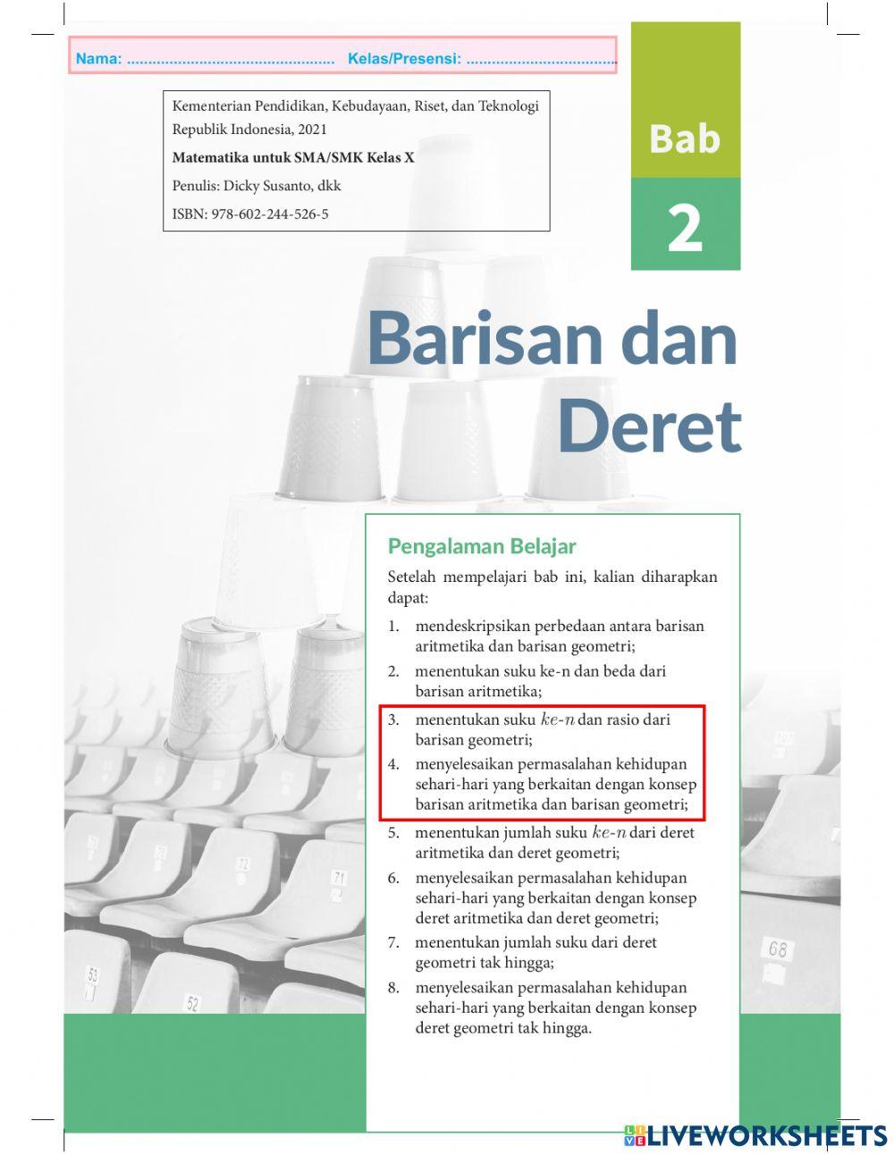 Barisan Geometri - Menemukan rumus Un