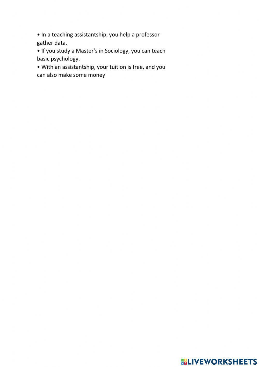 Reading and listening